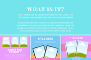 Colorful Etsy Listing Templates, a Branding & Logo Template by SunshineStudioBoutique (Thumbnail 2 of 8)