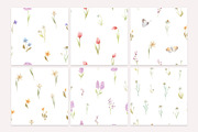 Garden Flowers. Watercolor Cliparts, a Decorative Illustration by Slastick (Thumbnail 5 of 10)