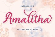 Amalitha - Layered Script Font, a Script Font by Attype (Thumbnail 1 of 8)