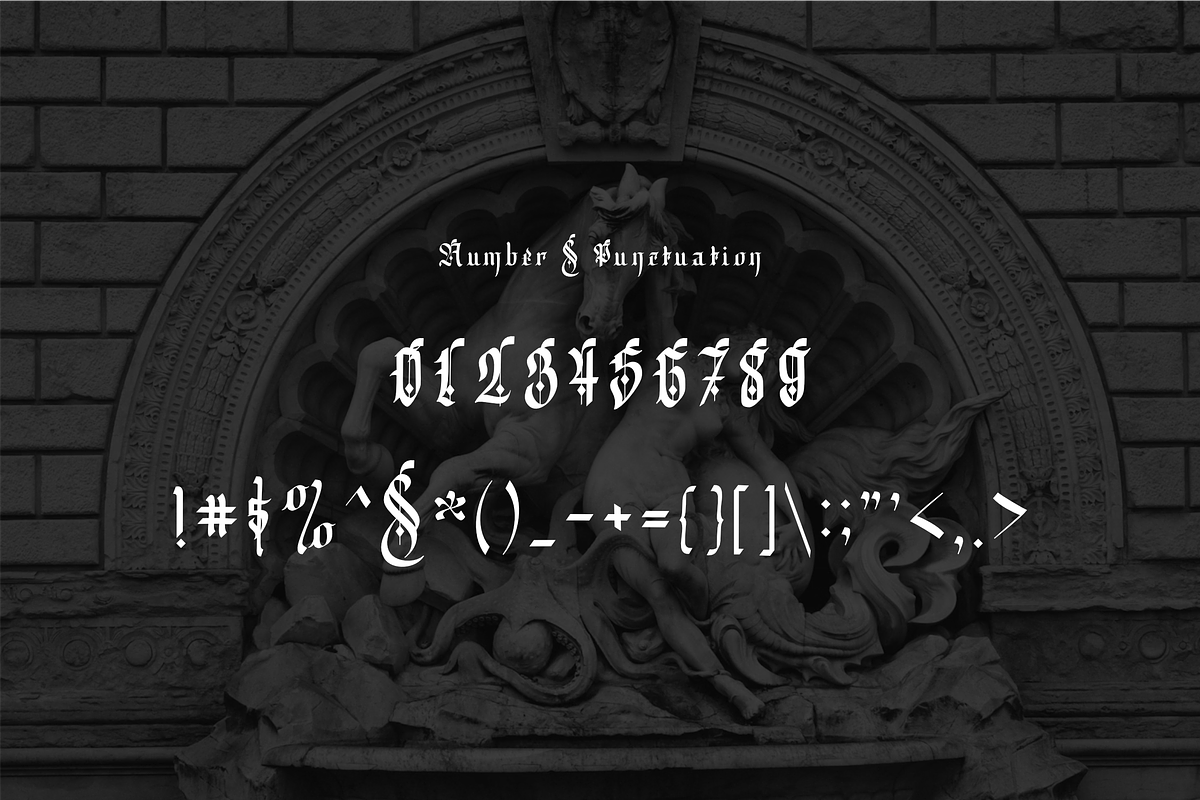 Ribeth - A Simple Blackletter Typefa, a Blackletter Font by zamjumps (Photo 8 of 9)