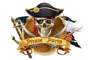 Pirate party. Children holiday, game, an Icon by Allevinatis Studio (Thumbnail 6 of 8)