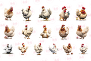 Cute Christmas Hen Clipart, an Illustration by Markicha Art (Thumbnail 2 of 5)