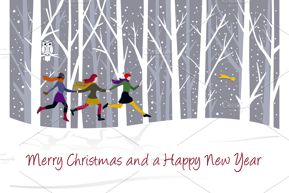 Christmas Cards and Banners Bundle, a Seasonal Illustration by ÁRTICA (Photo 7 of 19)
