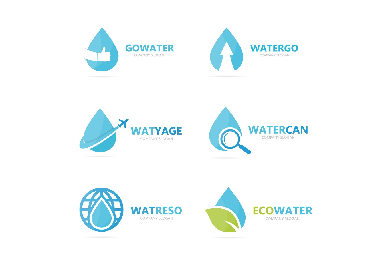 Set of water drop logo combination. Oil and droplet symbol or icon ...