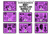BUNDLE 2 - Tattoo Flash - Stamp Sets, a Brush Add-On by LA Studio Sthlm (Thumbnail 1 of 17)