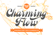 Charming Flow – Classic Script, a Script Font by Almarkhatype (Thumbnail 1 of 15)