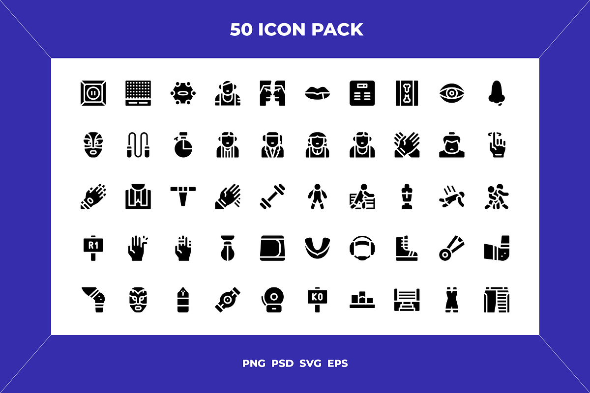 Wrestling icons, an Outline Icon by Wencory (Photo 1 of 2)