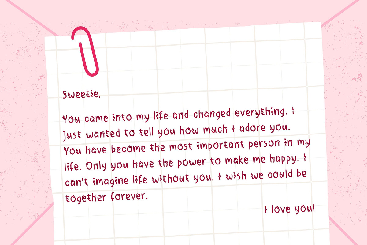 Lovely Sugar, a Handwritten Font by Aisyah (Photo 2 of 4)