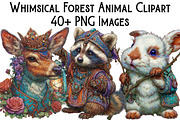 Whimsical Forest Animal Clipart, an Illustration by Pixels.Craft (Thumbnail 1 of 6)
