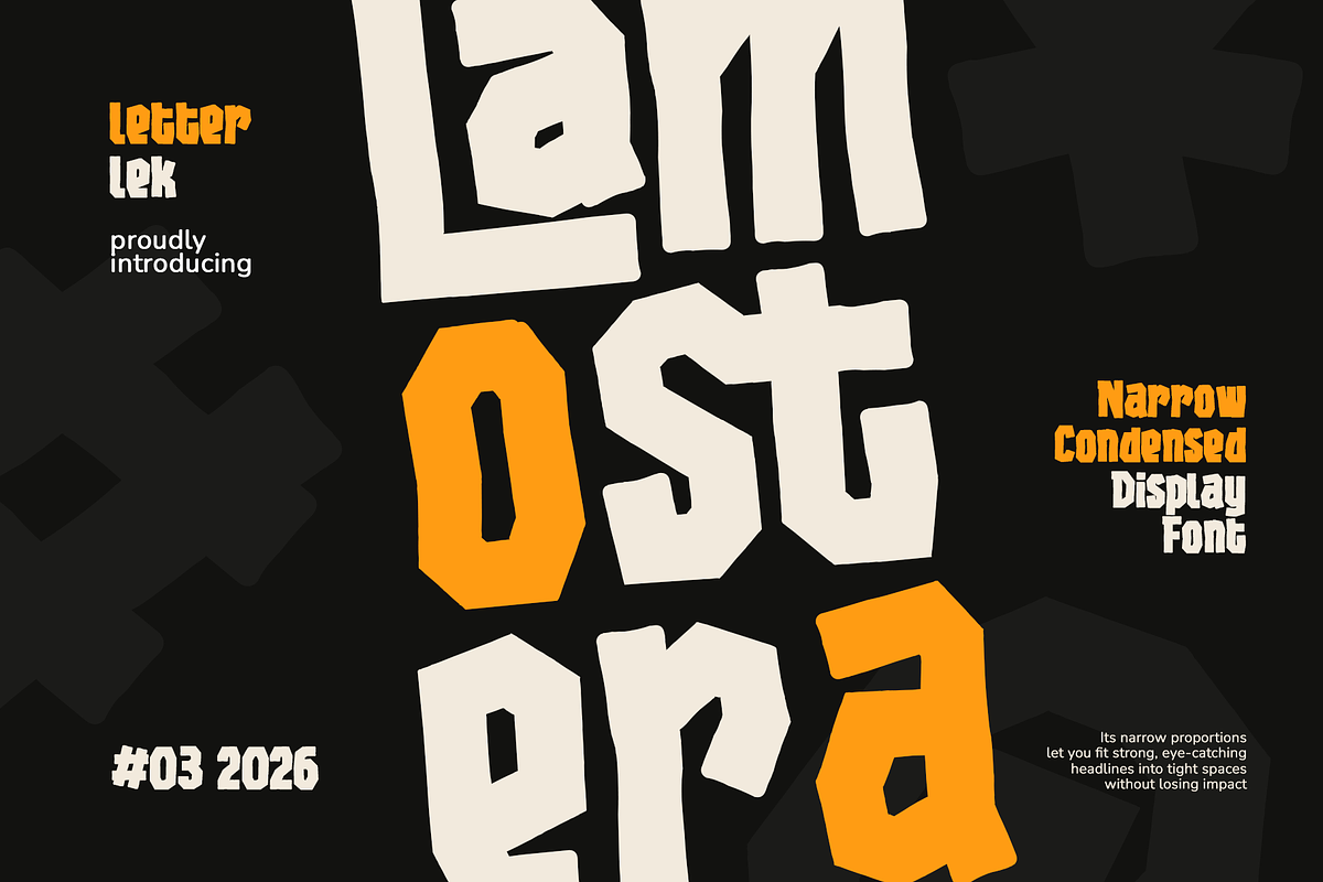 Lamostera Condensed Display Font, a Sans Serif Font by Font De Rico (Photo 1 of 5)