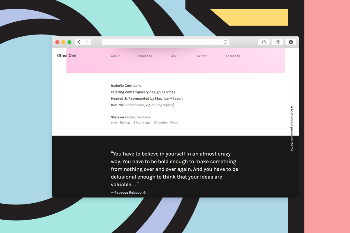 Other One, a Websites & App Template by Other Themes (Photo 3 of 4)