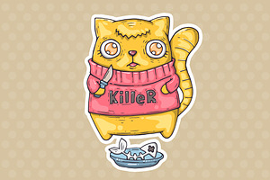 Cartoon Killer Cat