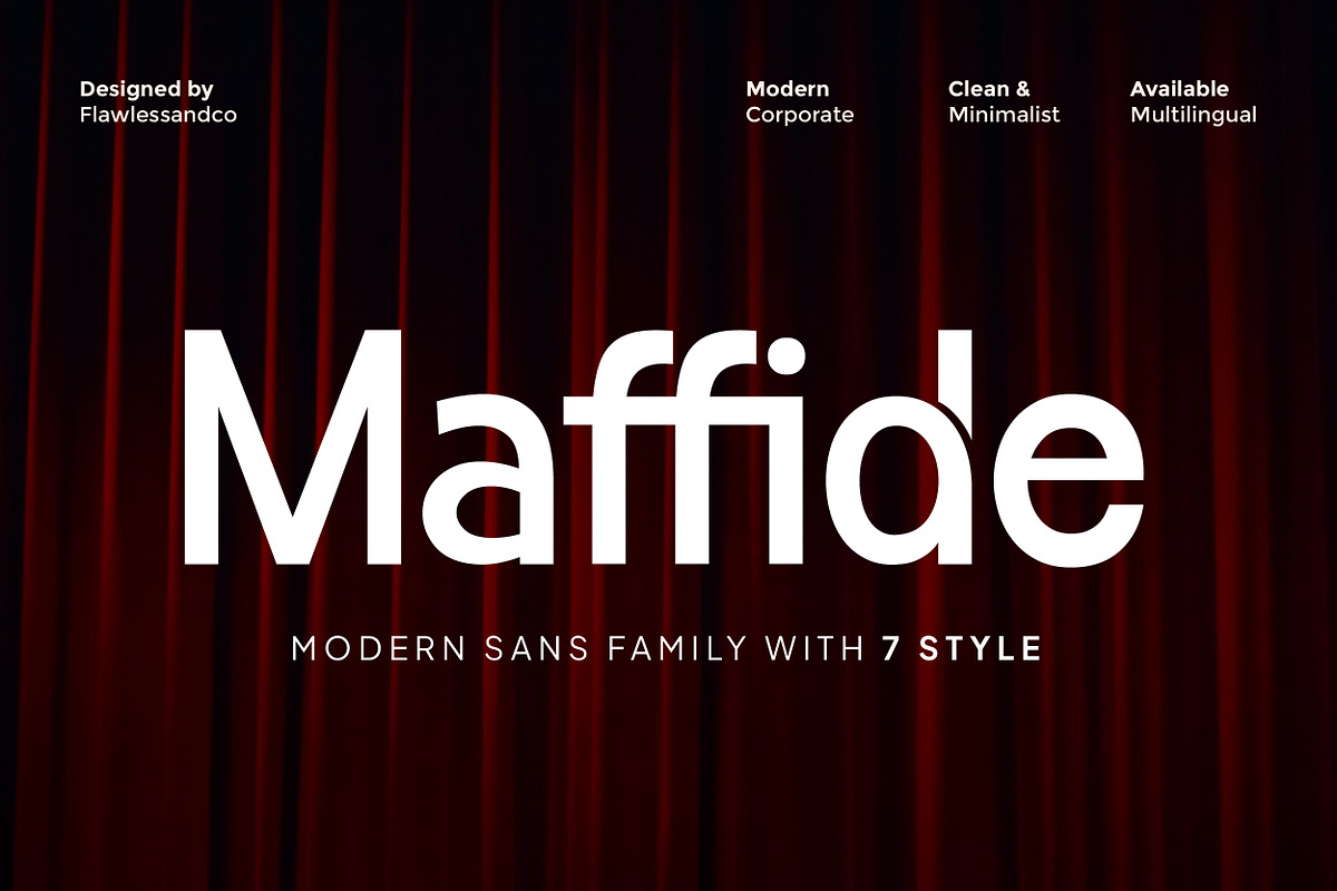 Maffide - Sans Serif Family Font, a Sans Serif Font by Flawless And Co (Photo 1 of 10)