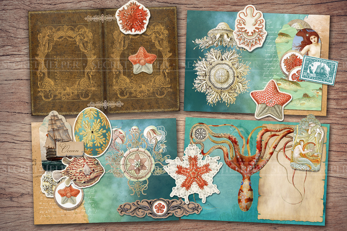 Ocean Scrapbooking Kit, an Illustration by Secret Helper (Photo 2 of 9)
