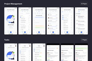 IOTask Mobile UI Kit For SaaS Apps