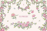Flowering Watercolor Clip Art, a Decorative Illustration by Ekaproeka (Thumbnail 7 of 7)
