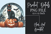 Halloween Black Cat Clipart Bundle, a Seasonal Illustration by Rose Art (Thumbnail 6 of 6)