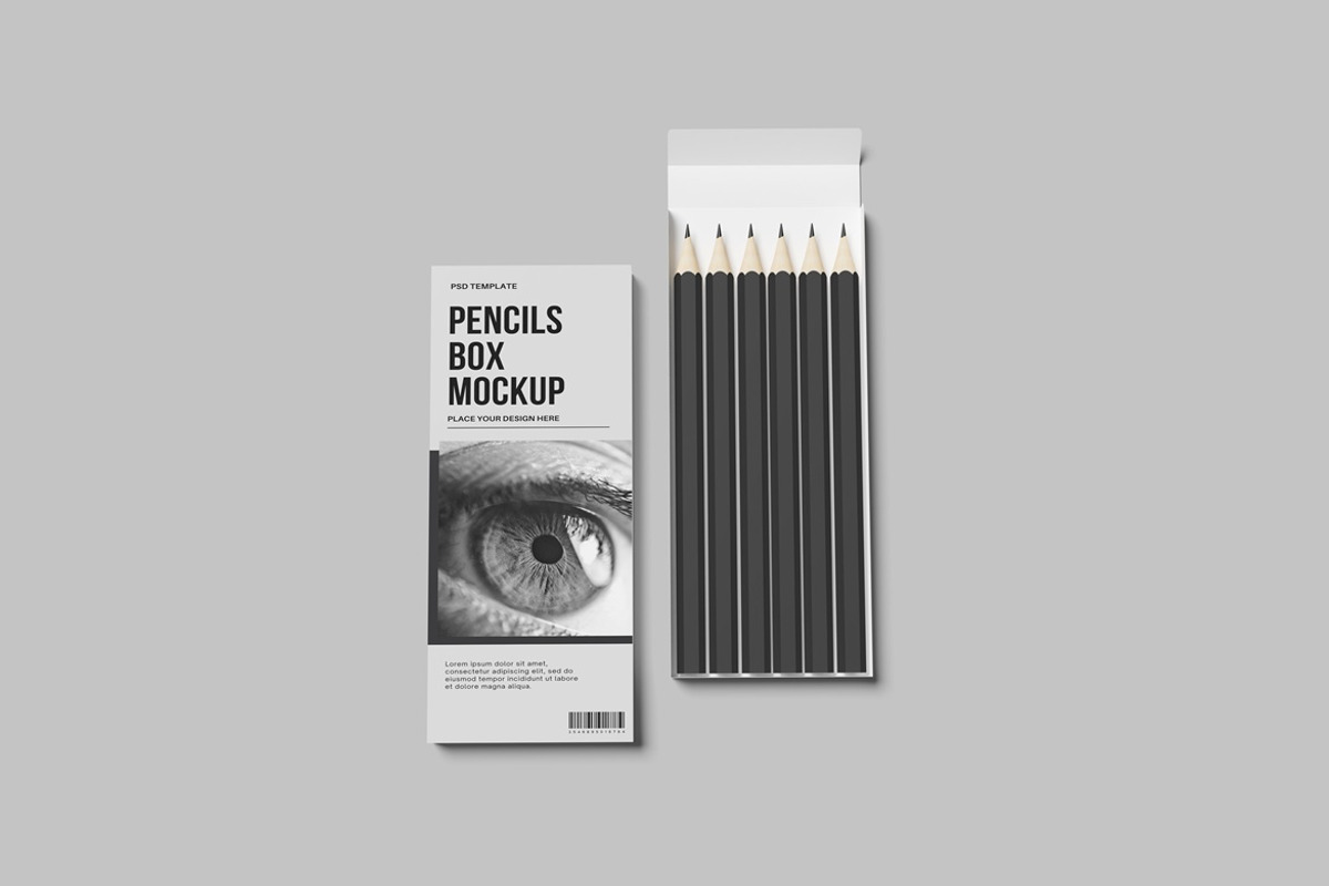 High Quality Pencils Box Mockup, a Packaging Mockup by AndikaGraphic (Photo 6 of 6)
