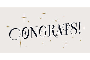 Congrats, Congratulation. Lettering, an Illustration by Foxys Graphic