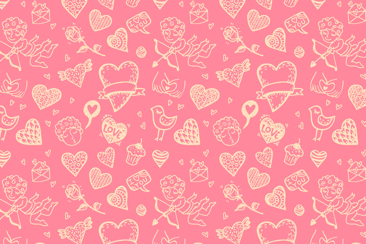 Love patterns set, a Pattern Graphic by Hala (Photo 2 of 4)