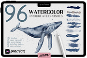 BUNDLE Watercolor Procreate Brushes, a Brush Add-On by Les Frolova (Thumbnail 1 of 17)