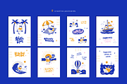 Cat's Vacation Vector Illustrations, a Seasonal Illustration by Nutalin Art (Thumbnail 12 of 13)