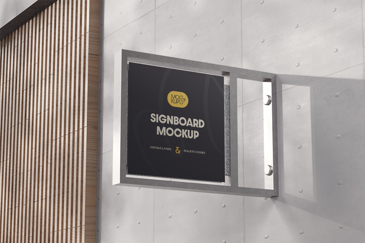 Sign Board Mockup, a Product Mockup by Rahardi Creative (Photo 2 of 4)