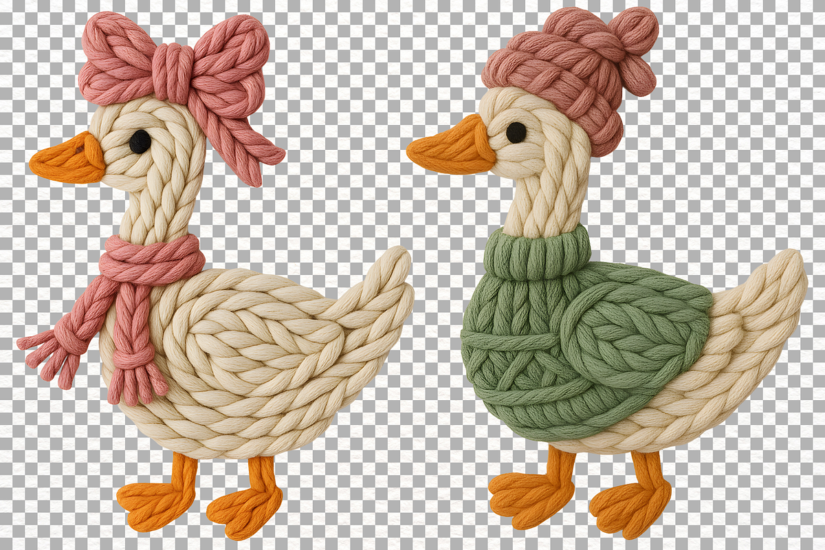 Faux Yarn Valentine Silly Goose PNG, an Animal Illustration by SugarCloudStudioArt (Photo 4 of 4)