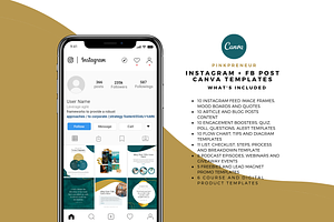 Insta Engagement Post Template Canva