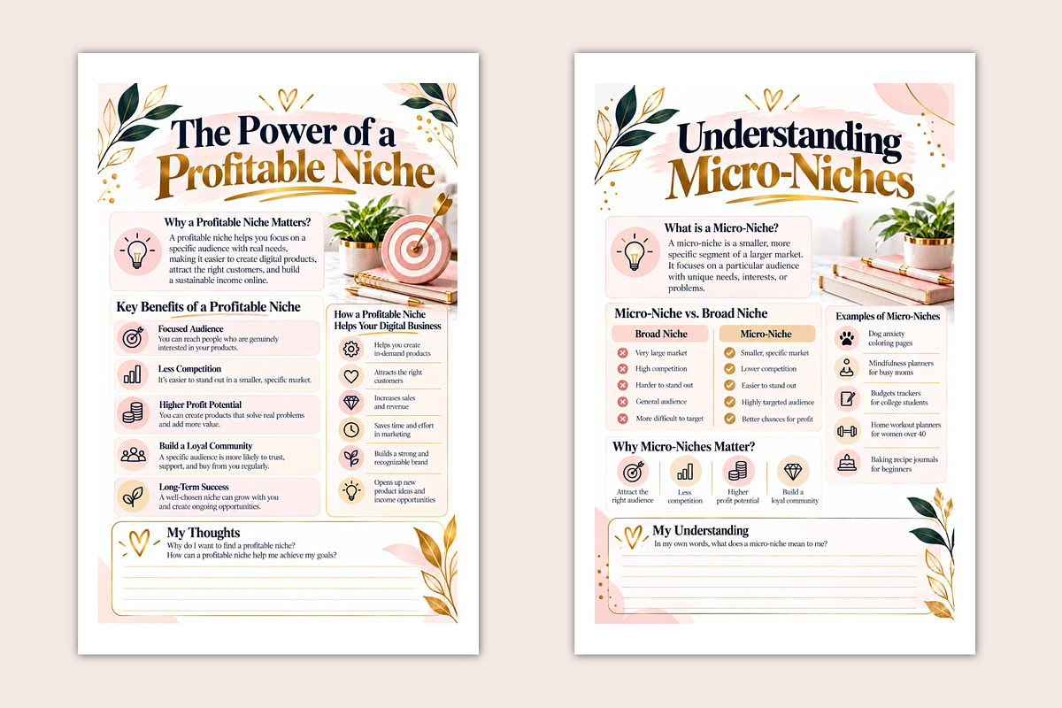 Micro-Niche Discovery Guide, a Stationery Template by Designmela01 (Photo 5 of 5)
