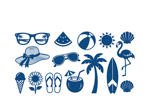 Summer Vibes Illustration Set, a Seasonal Illustration by CarWrap design