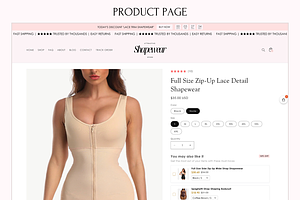 Pink Shopify Theme Selling Shapewear