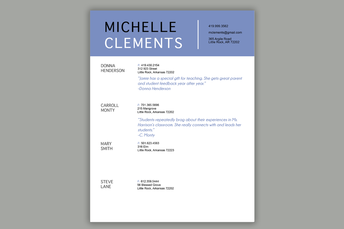 Teacher Resume Template, a Resume Template by Scribbled Napkin Design (Photo 4 of 4)