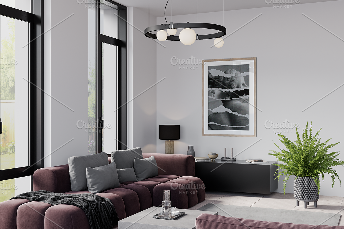 Frame mockup Customizable wall color, a Household Mockup by Hunny Badger (Photo 2 of 5)