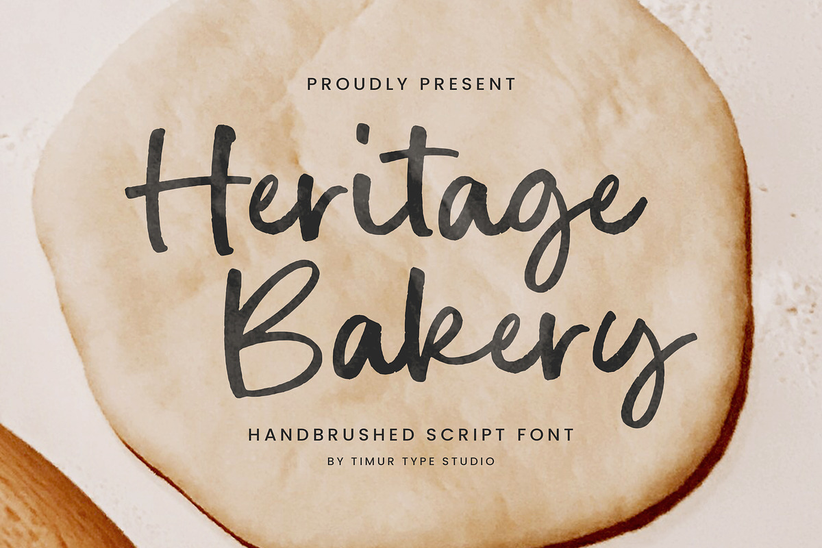 Heritage Bakery Font, a Handwritten Font by Timurtype (Photo 1 of 7)