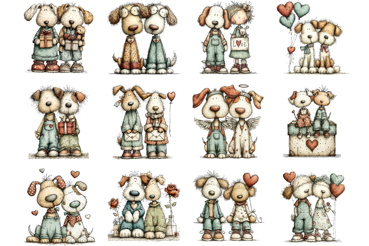 Whimsical Valentine Day Clipart, an Illustration by Designking (Photo 2 of 5)