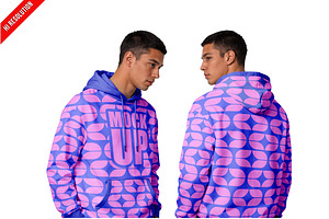 Mens Pullover Hoodie PSD, a Hoody Mockup by Bruno's Shop
