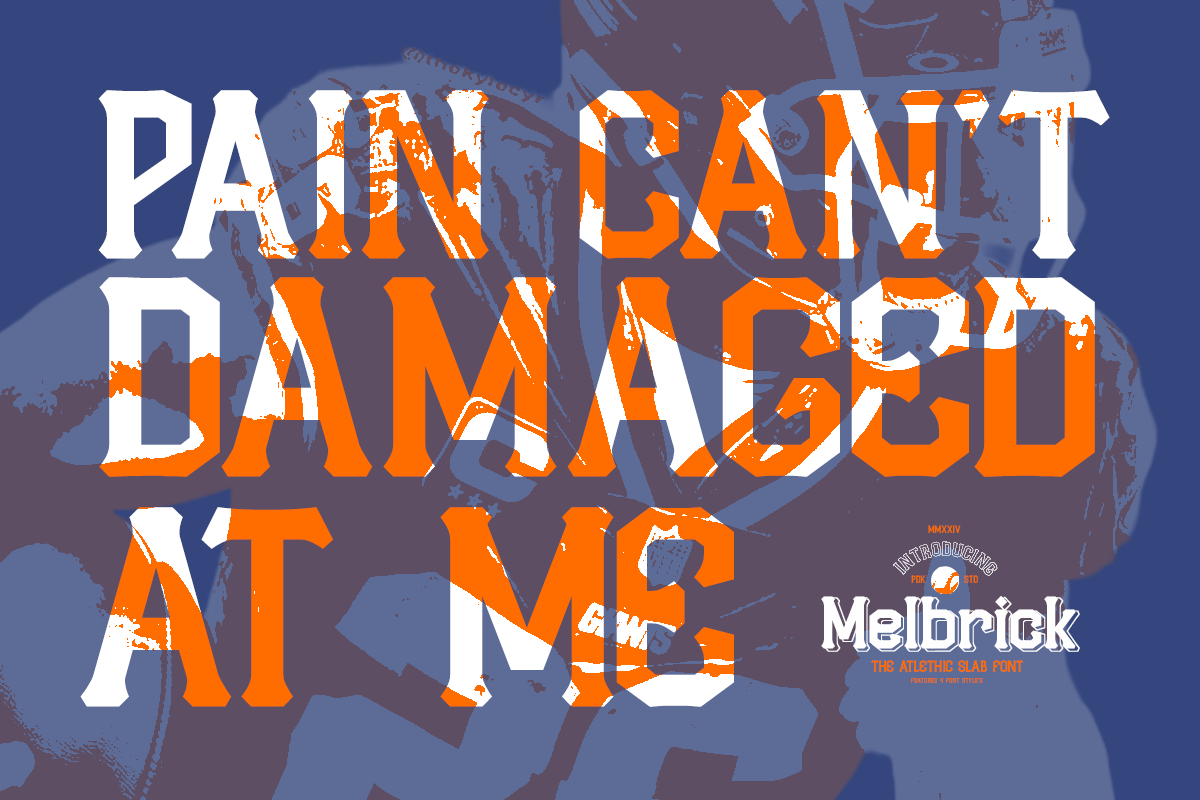 Melbrick - Baseball Athletic Font, a Slab Serif Font by Pandeka Studio (Photo 5 of 12)