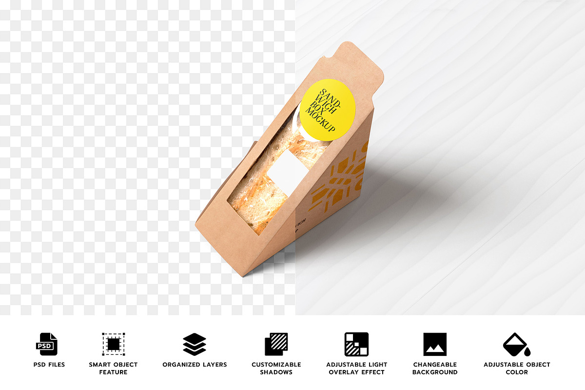 Sandwich Mockup, a Product Mockup by PixelVoyager (Photo 2 of 6)