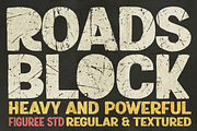 Roads Block - Heavy and Powerful, a Sans Serif Font by figuree studio (Thumbnail 1 of 9)
