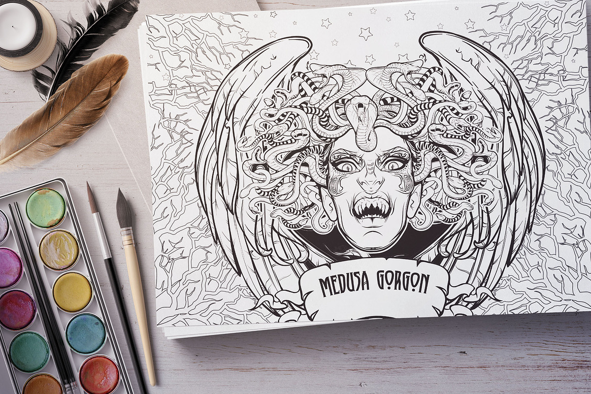 BESTIARY - Coloring Book, a Decorative Illustration by AntonPix Studio (Photo 9 of 20)