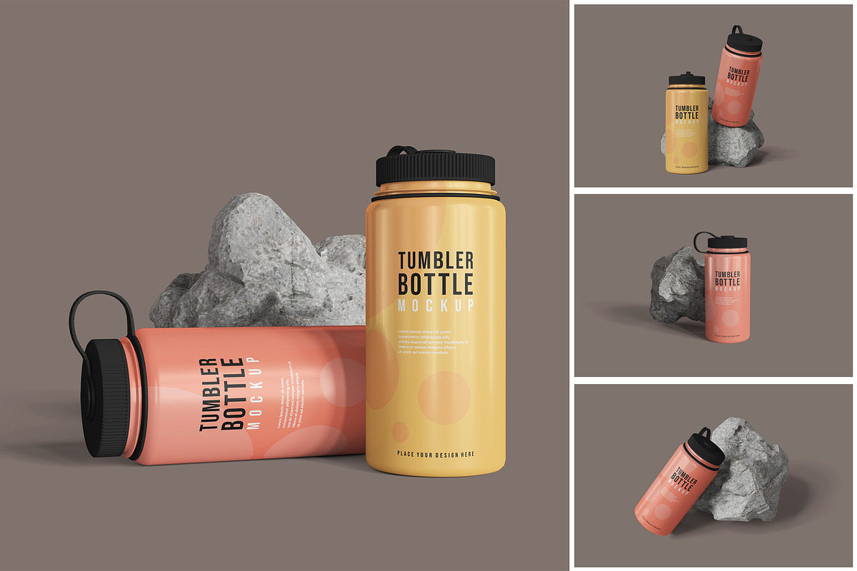 Tumbler Bottle Mockup, a Product Mockup by MrLetters (Photo 1 of 5)
