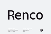 Renco – A Modern Geometric Typeface, a Sans Serif Font by Sign Studio (Thumbnail 1 of 15)