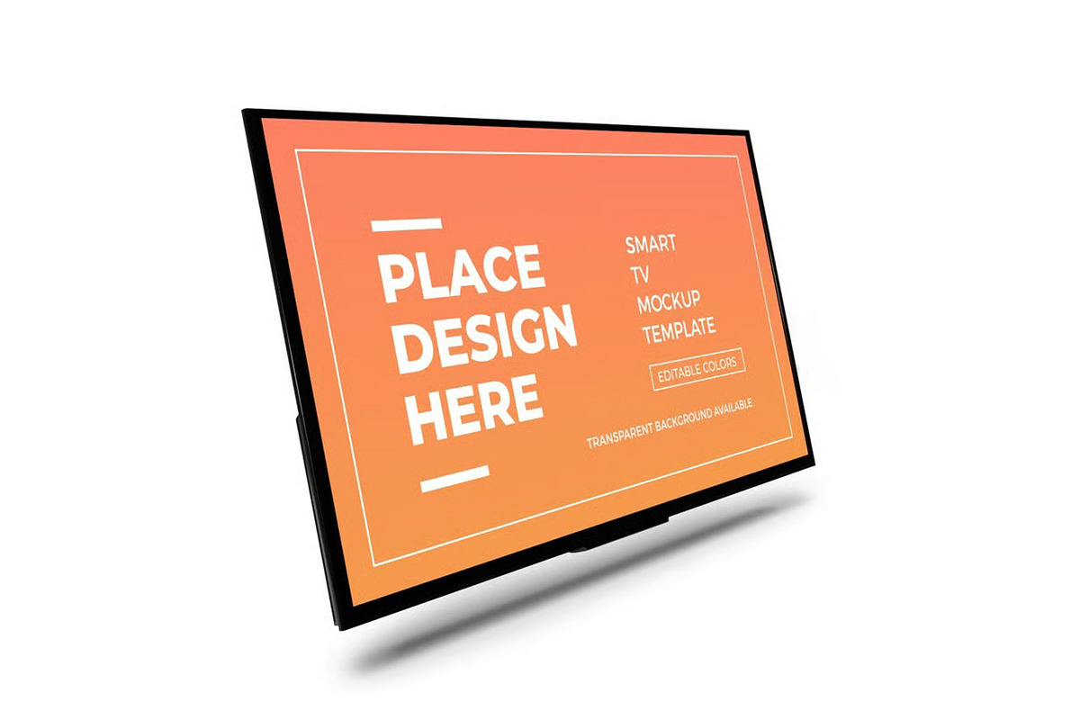 Smart TV Display Mockup Template Set, a Device Mockup by DesignRushMarket (Photo 5 of 11)