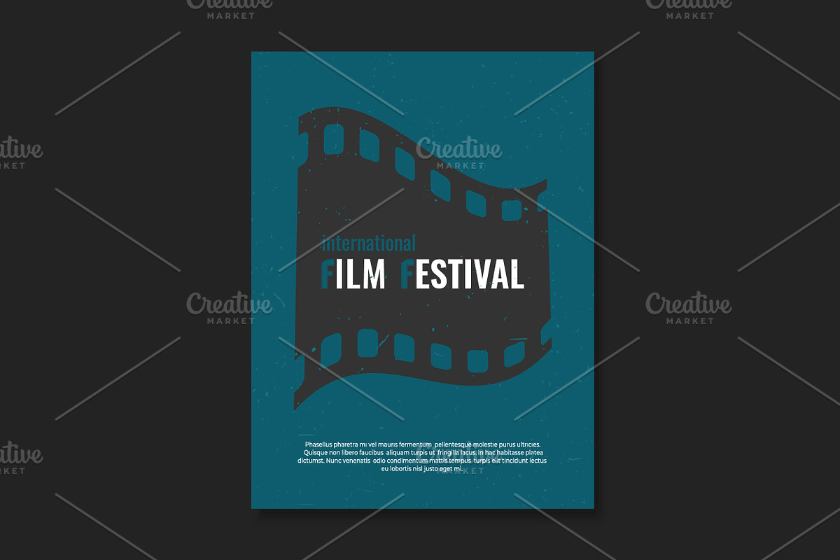 Vintage Film Festival Poster, a Decorative Illustration by PsychocheArt (Photo 3 of 3)