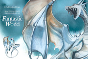 Watercolor Fantastic World Clipart, a Person Illustration by ArtCreationsDesign (Thumbnail 6 of 23)