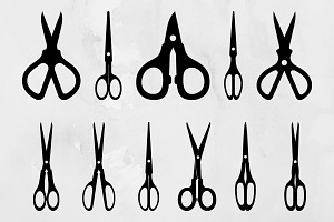 Sewing Scissors Silhouette SVG, an Object Illustration by newminddesign