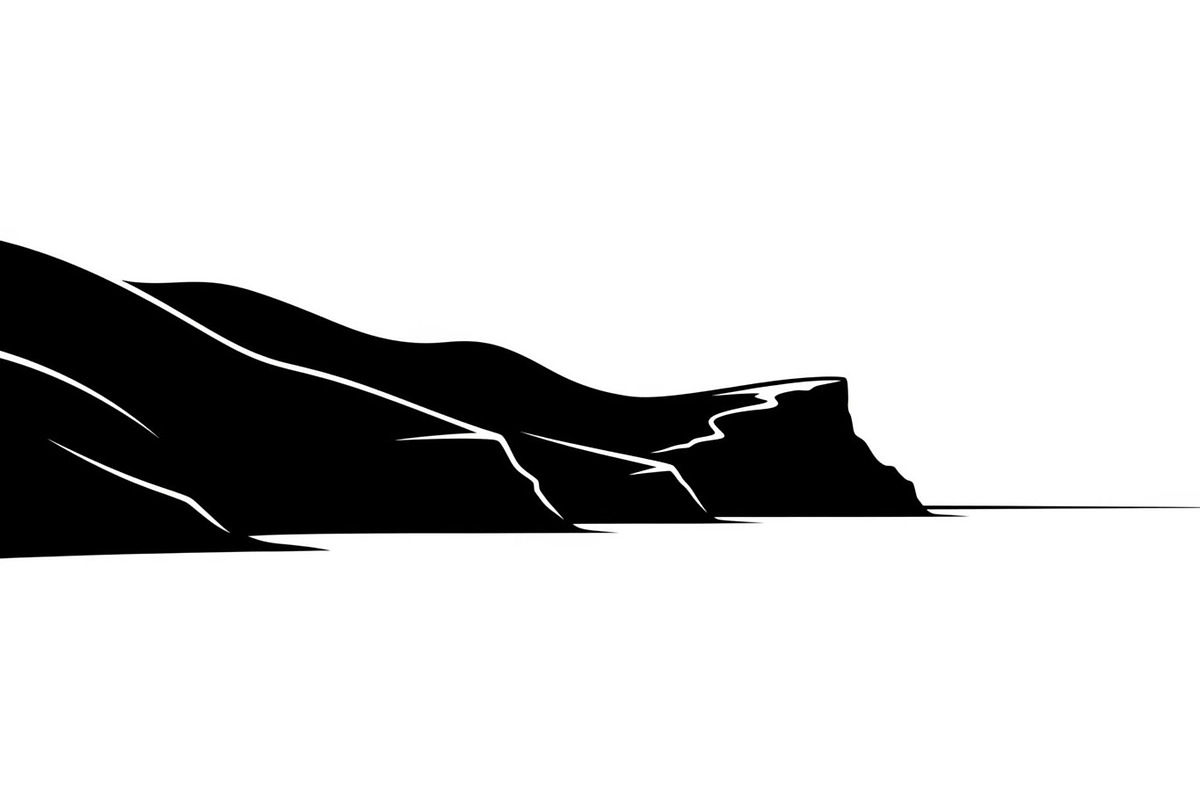 Coastal cliff shoreline view Silhoue, a Graphic by hafijul (Photo 4 of 14)