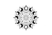 Moon Phase Mandala SVG Bundle, an Illustration by yasushie (Thumbnail 27 of 31)
