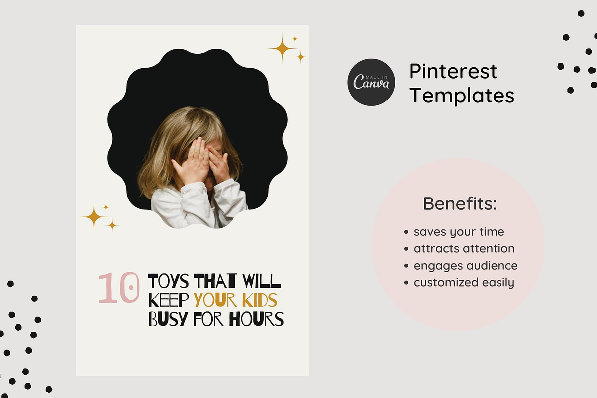 Kids Pinterest templates Canva, a Social Media Template by Yaaas Design (Photo 10 of 16)